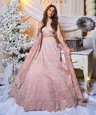 Tea Rose Pink Chandelier Lehenga Set 3