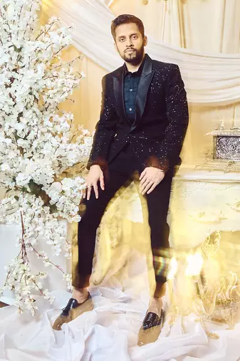 Ebony Black Flux Blazer Set