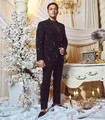 Ebony Black Chandelier Blazer Set