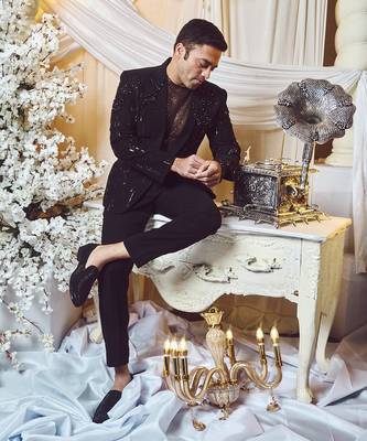 Ebony Black Chandelier Blazer Set 3
