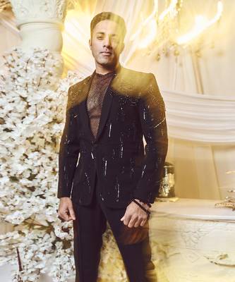 Ebony Black Chandelier Blazer Set 4