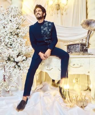 Prussian Blue Bandhgala Set 3