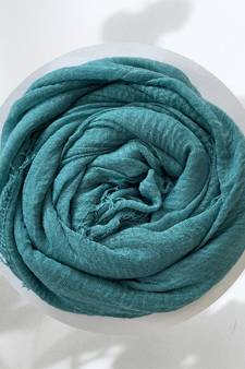 Turquoise woven cotton hijab