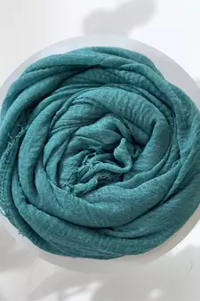 Turquoise woven cotton hijab