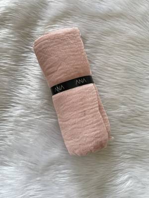 Peach woven cotton hijab 3