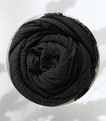 Black woven cotton hijab