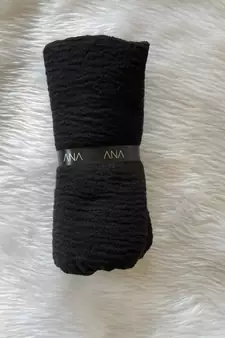 Black woven cotton hijab