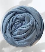 Blue woven cotton hijab