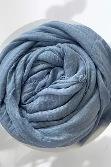 Blue woven cotton hijab