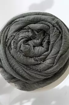 Grey woven cotton hijab