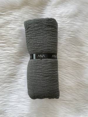 Grey woven cotton hijab 3