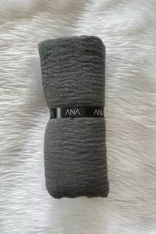 Grey woven cotton hijab