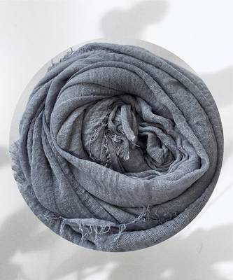 Blue woven cotton hijab 1
