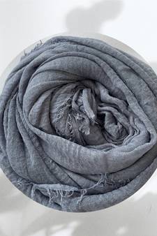 Blue woven cotton hijab