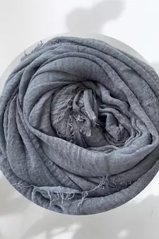 Blue woven cotton hijab