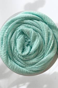 Light-blue woven cotton hijab