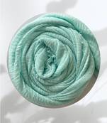 Light-blue woven cotton hijab