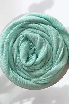 Light-blue woven cotton hijab