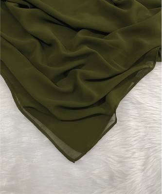 Green woven georgette hijab 2