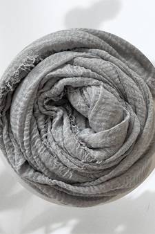 Light-grey woven cotton hijab