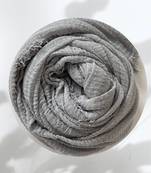 Light-grey woven cotton hijab