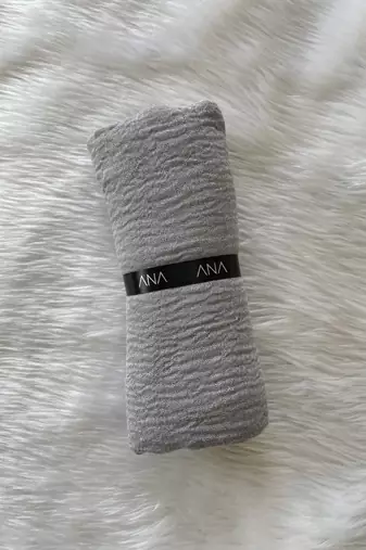 Light-grey woven cotton hijab