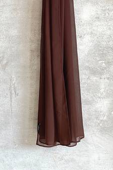 Dark-brown woven georgette hijab