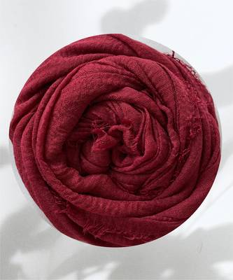 Maroon woven cotton hijab 1