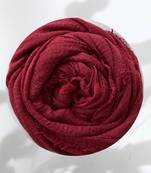 Maroon woven cotton hijab