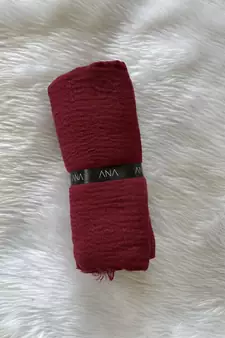 Maroon woven cotton hijab