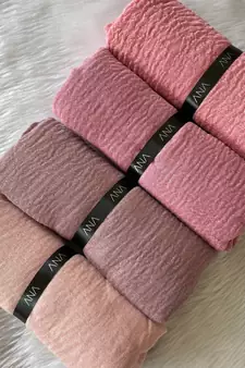 Mauve woven cotton hijab