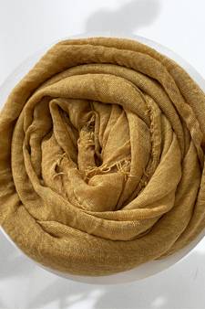 Mustard woven cotton hijab