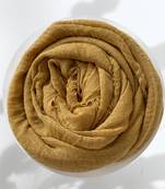 Mustard woven cotton hijab