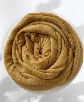 Mustard woven cotton hijab 2