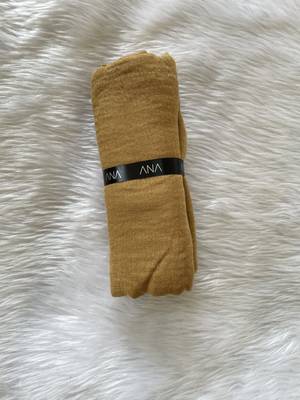 Mustard woven cotton hijab 3