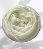 Off-white woven cotton hijab