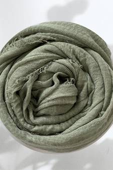 Olive woven cotton hijab