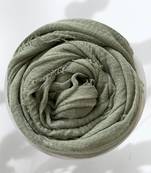 Olive woven cotton hijab
