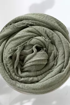 Olive woven cotton hijab
