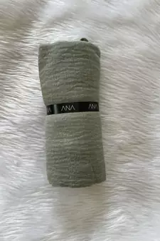 Olive woven cotton hijab