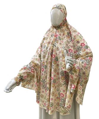 Orange printed cotton poly islamic-accessories 2