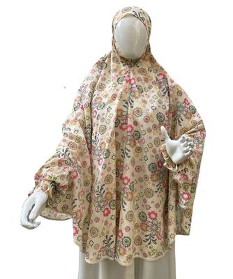 Orange printed cotton poly islamic-accessories 3