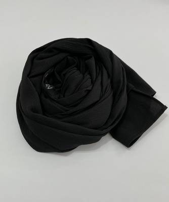 Black woven polyester hijab 1