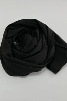 Black woven polyester hijab