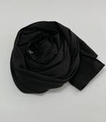 Black woven polyester hijab