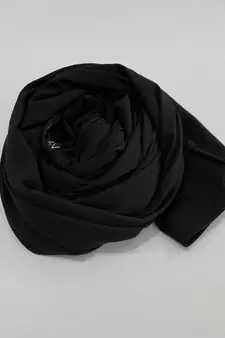 Black woven polyester hijab
