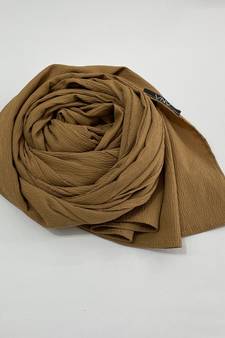 Brown woven polyester hijab