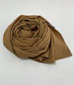 Brown woven polyester hijab