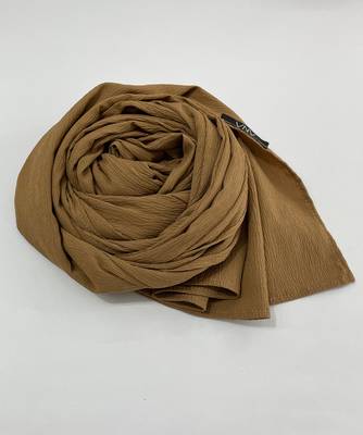 Brown woven polyester hijab 2