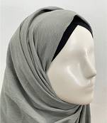 Grey woven polyester hijab